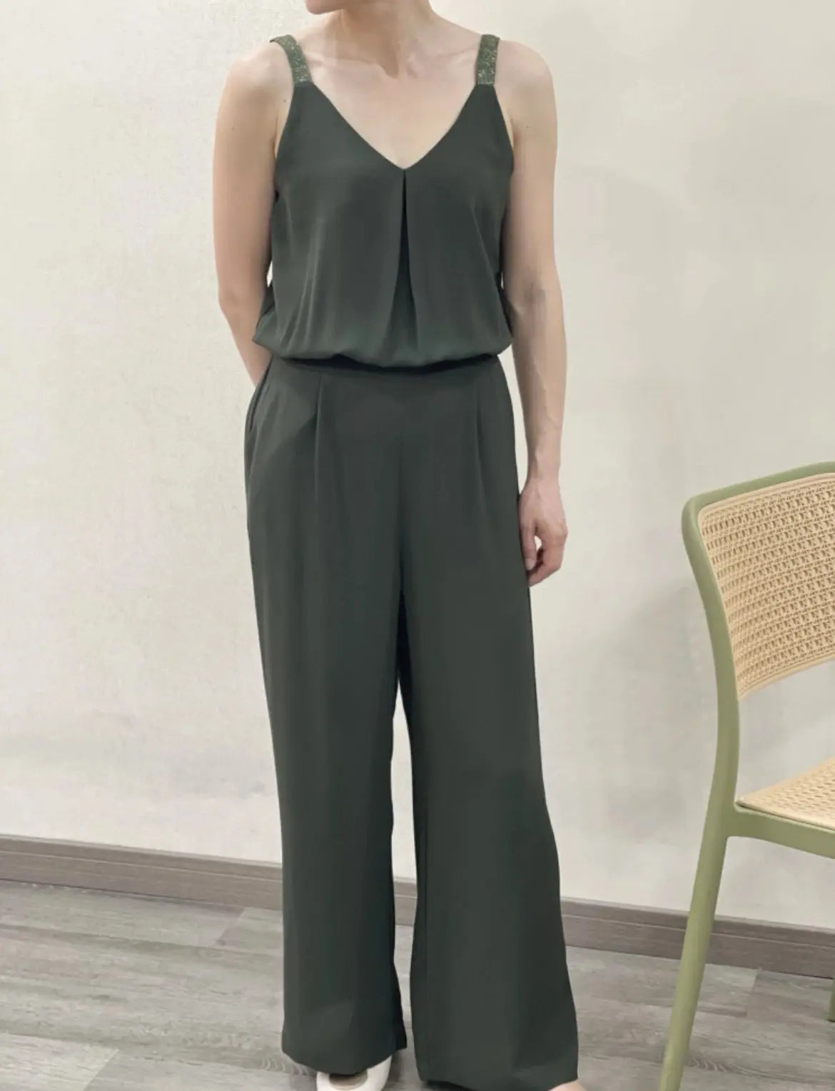 Combinaison pantalon large It hippie Kaki