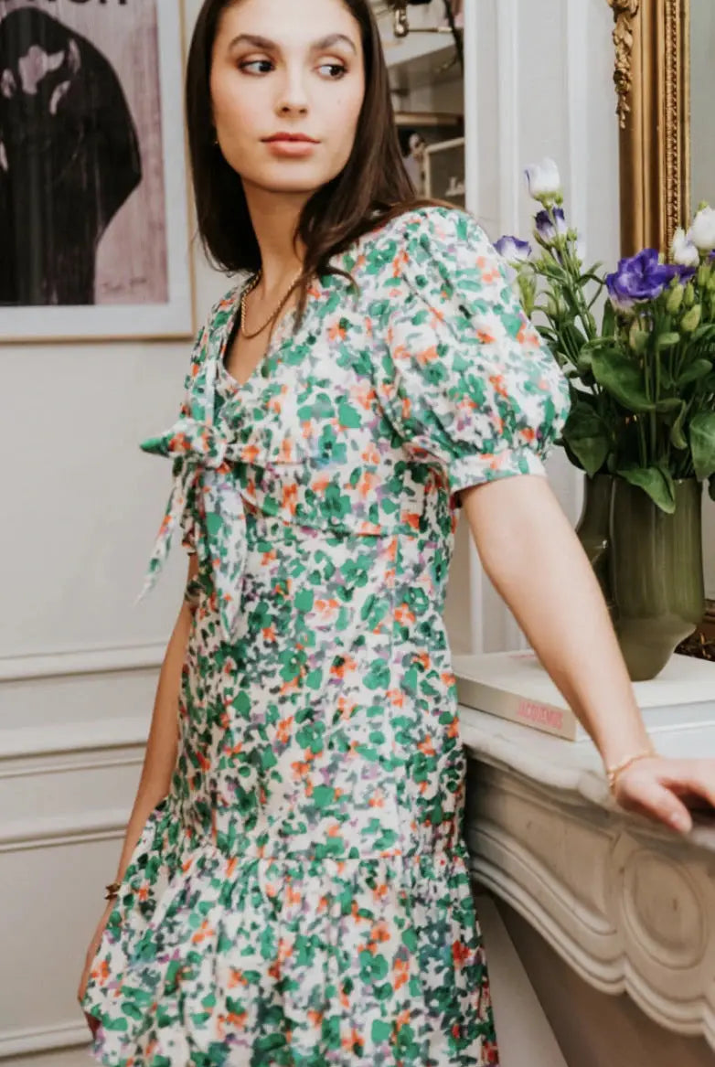 Robe courte fleurie Jennifer
