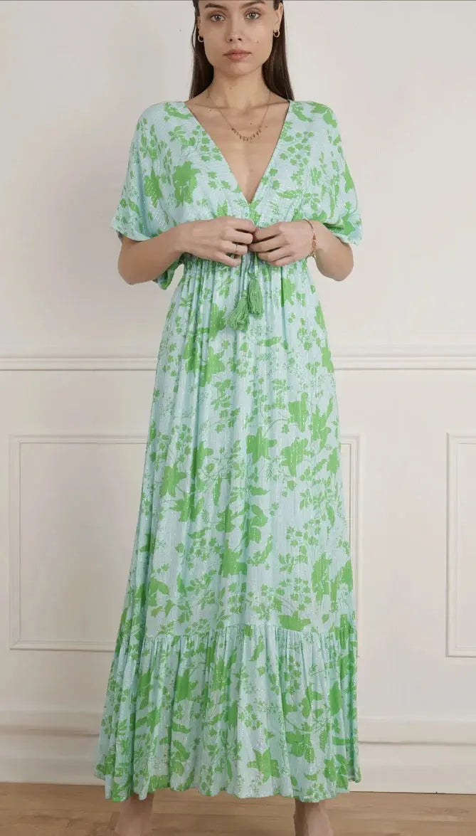 Goa collection robe longue verte sale