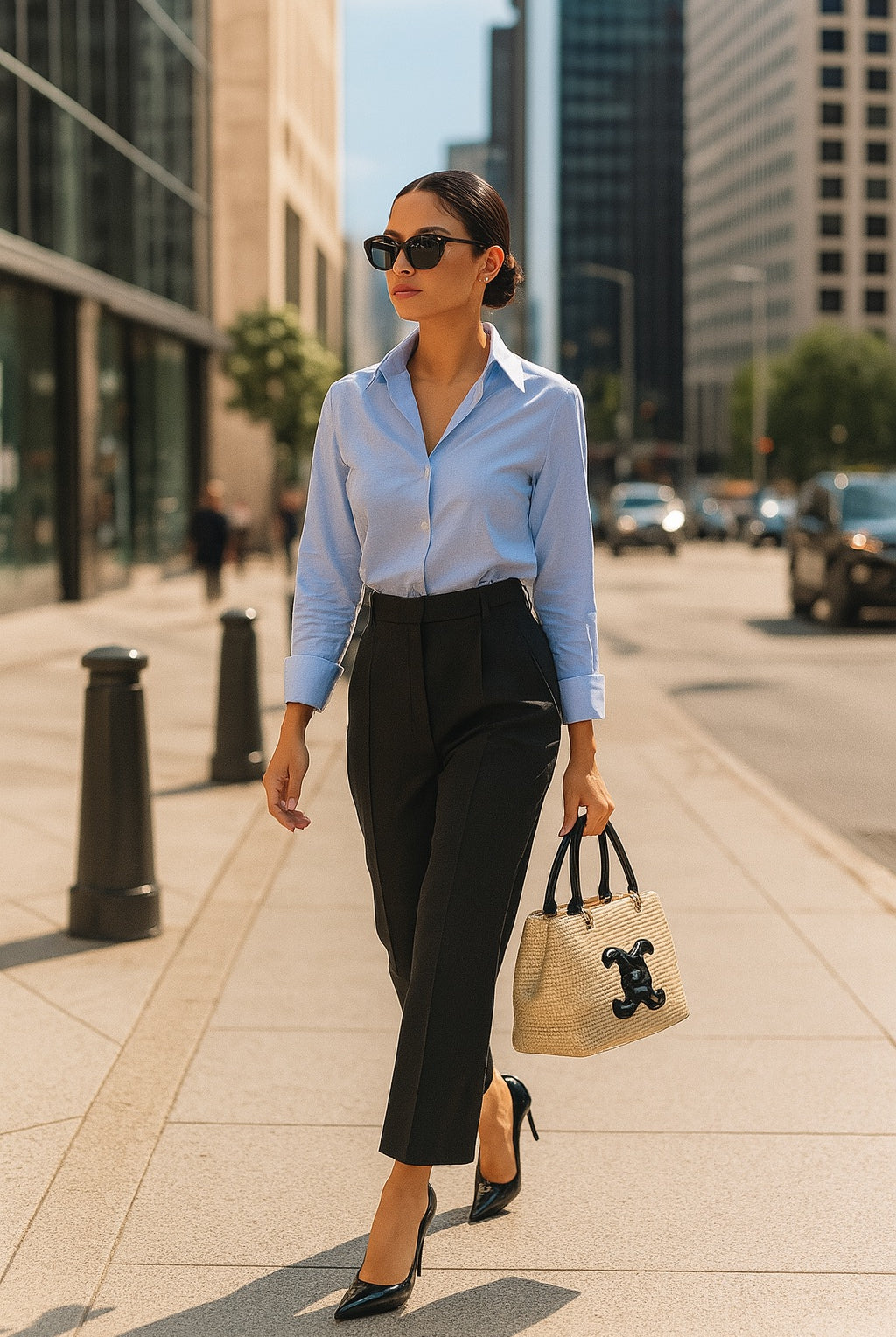 Sac porte main effet raphia – Élégance naturelle et discrète