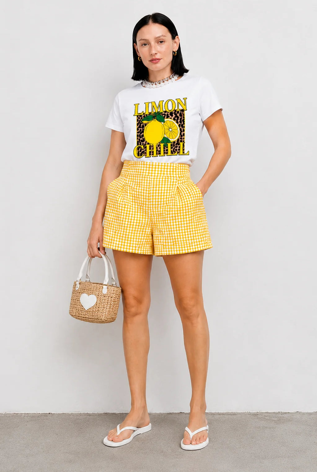 Short femme vichy