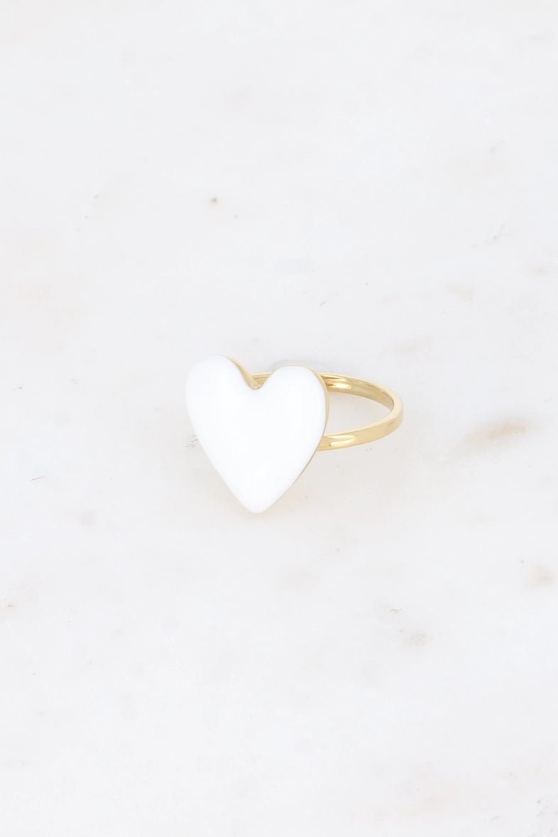 Bague Coeur Amore Rouge ou Blanc - Élégance et Raffinement - La boutique de Nannye