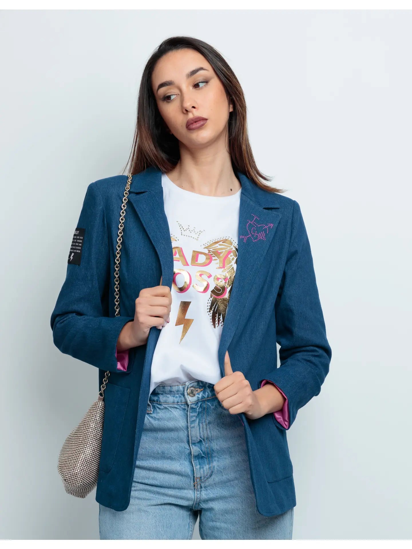 Blazer en jean "Lady Boss" – Sophistication et Confiance - La boutique de Nannye