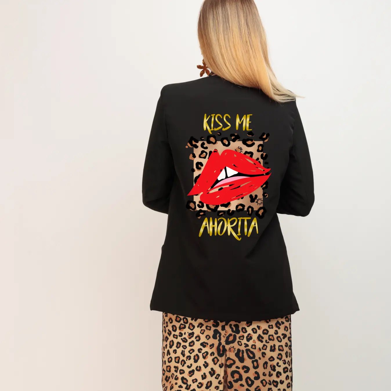 Blazer Smoking Élégant Léopard Kiss - La boutique de Nannye