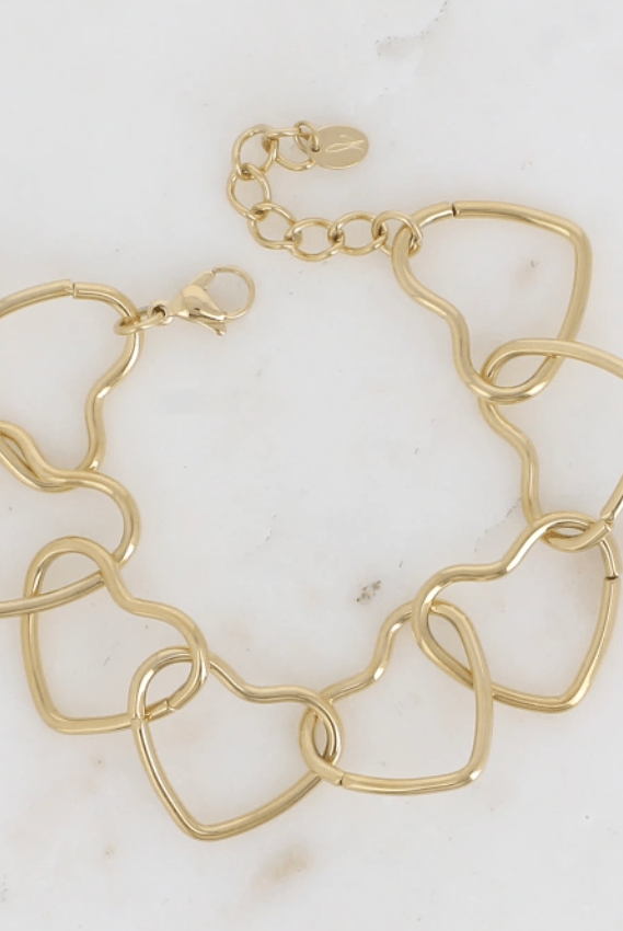 Bracelet maillons gros cœurs ajourés – Modernité et élégance romantique - La boutique de Nannye