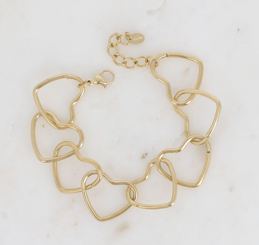 Bracelet maillons gros cœurs ajourés – Modernité et élégance romantique - La boutique de Nannye