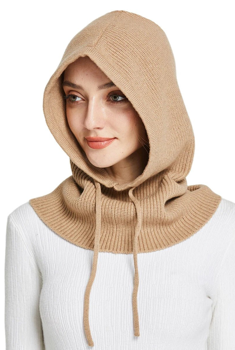 Cagoule en Laine et Acrylique avec Lien de Serrage – Style et Chaleur - La boutique de Nannye