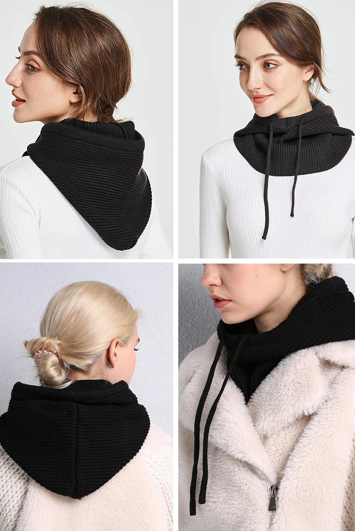 Cagoule en Laine et Acrylique avec Lien de Serrage – Style et Chaleur - La boutique de Nannye