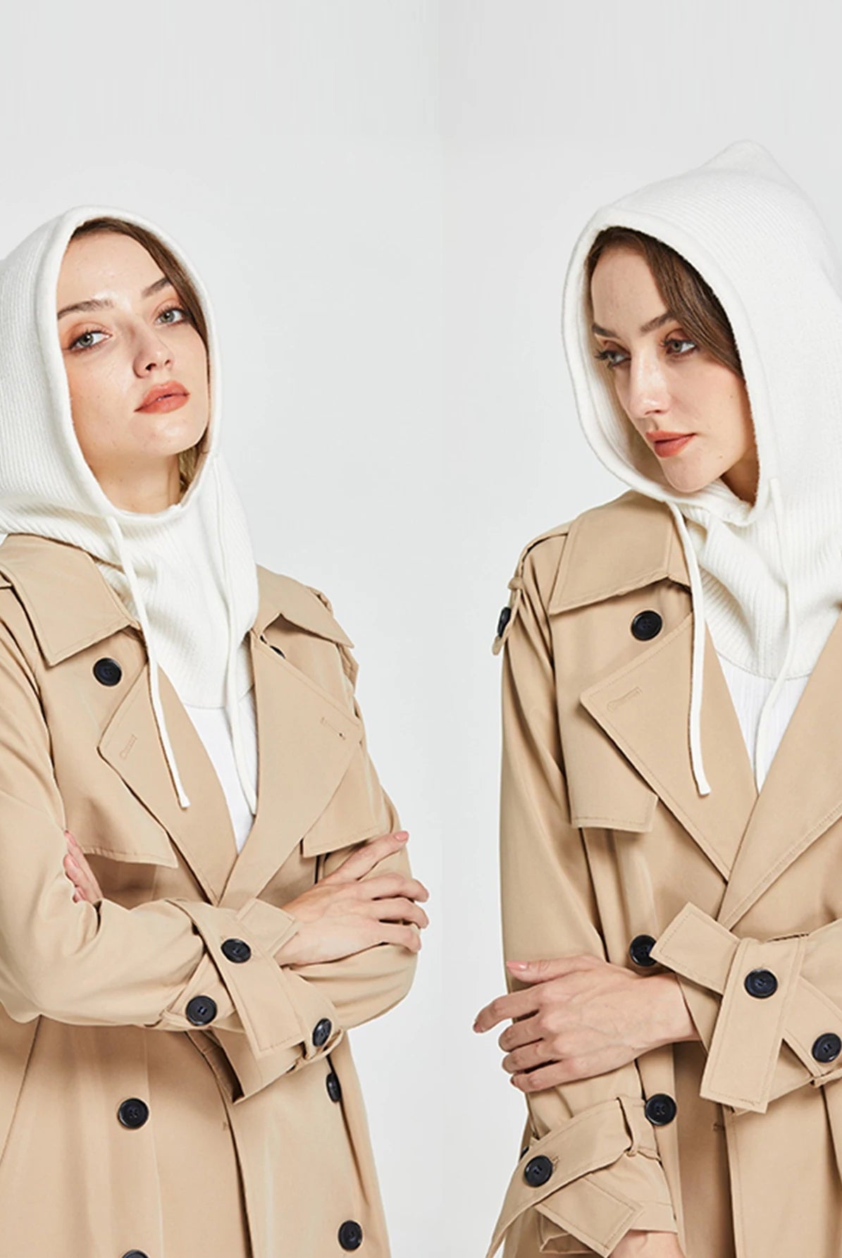 Cagoule en Laine et Acrylique avec Lien de Serrage – Style et Chaleur - La boutique de Nannye