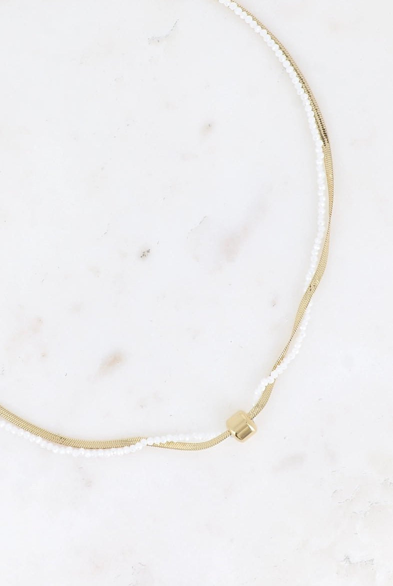 Collier Adelya à Deux Rangs – Élégance et Raffinement - La boutique de Nannye