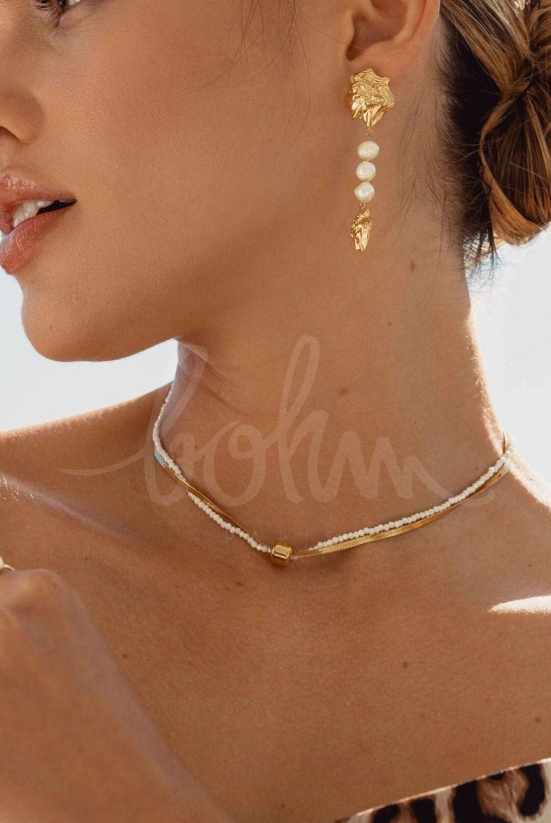 Collier Adelya à Deux Rangs – Élégance et Raffinement - La boutique de Nannye