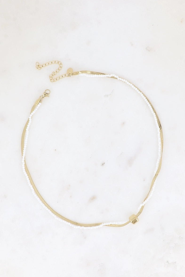Collier Adelya à Deux Rangs – Élégance et Raffinement - La boutique de Nannye