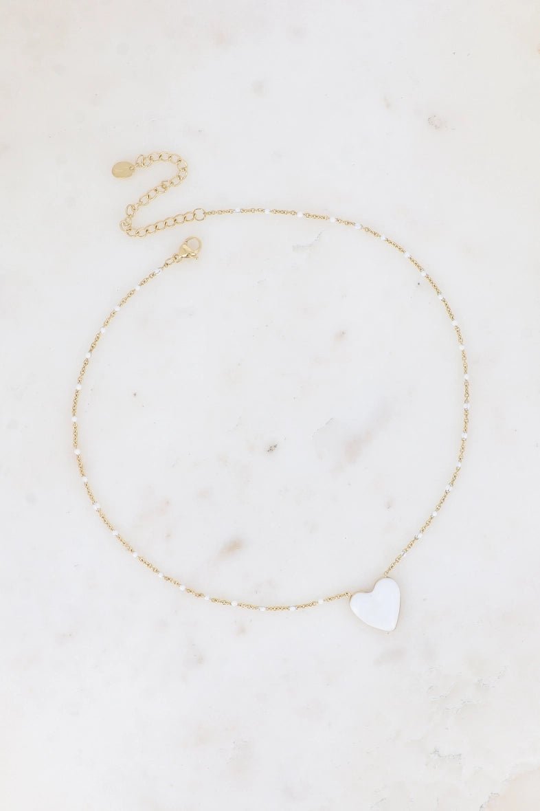 Collier Chaîne Cristobal Cœur en Résine - La boutique de Nannye