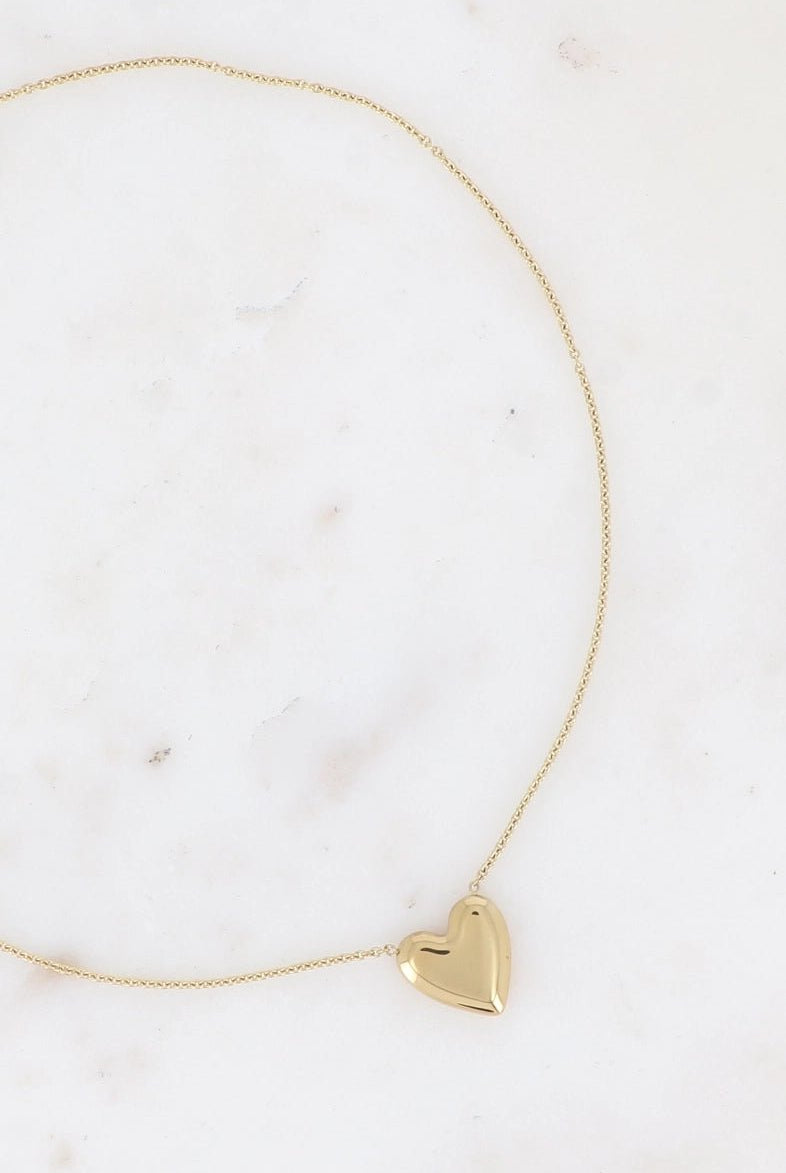 Collier Cœur Doré Alba - La boutique de Nannye
