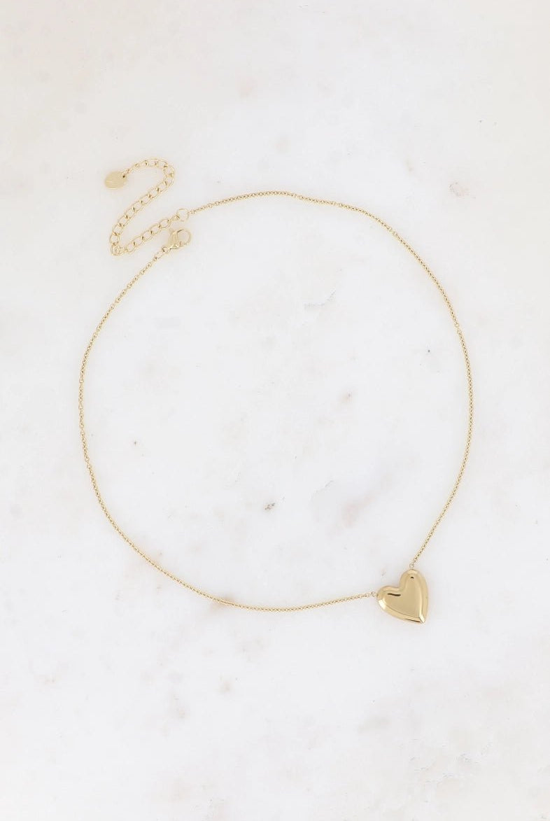 Collier Cœur Doré Alba - La boutique de Nannye