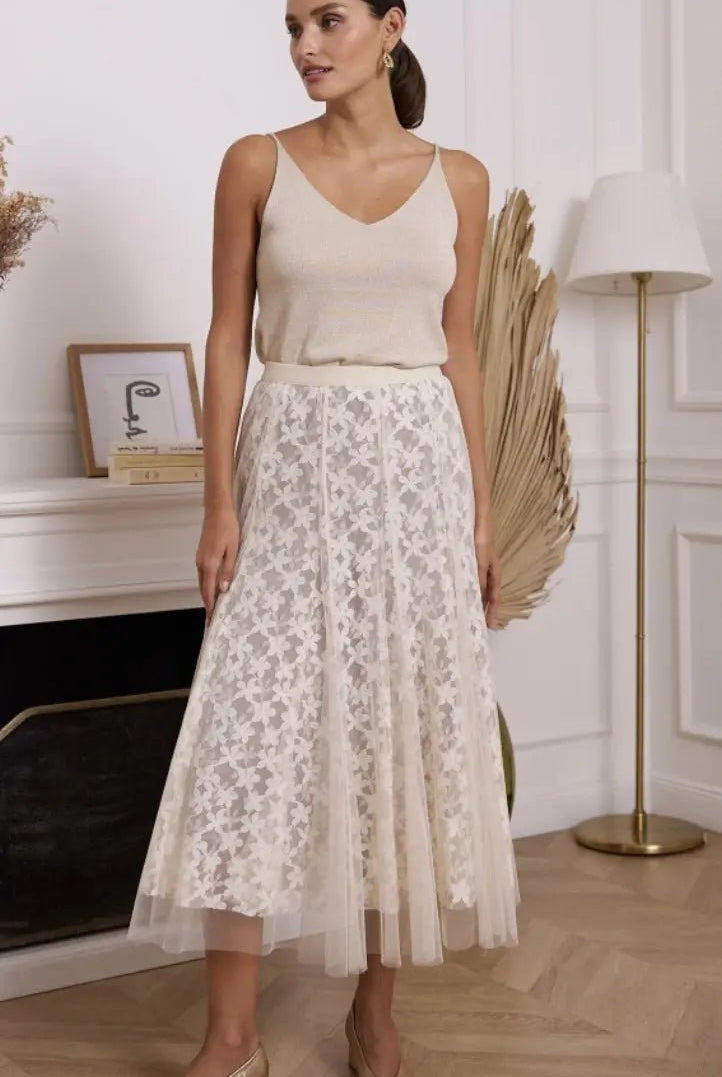 Jupe en tulle Aria en Dentelle - La boutique de Nannye
