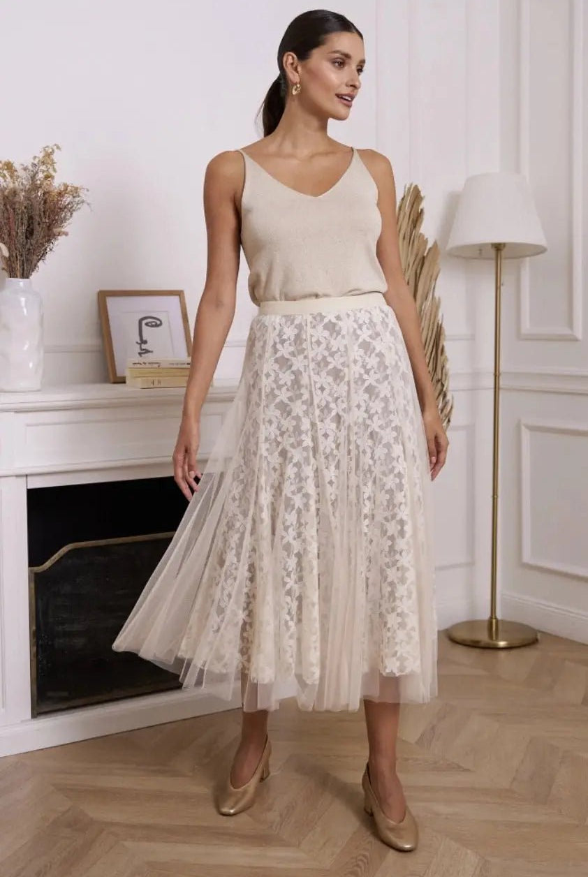 Jupe en tulle Aria en Dentelle - La boutique de Nannye