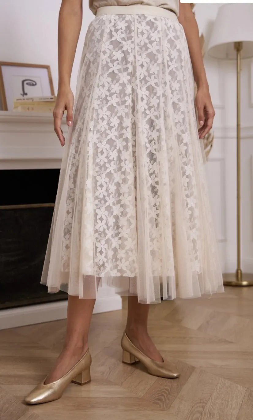 Jupe en tulle Aria en Dentelle - La boutique de Nannye