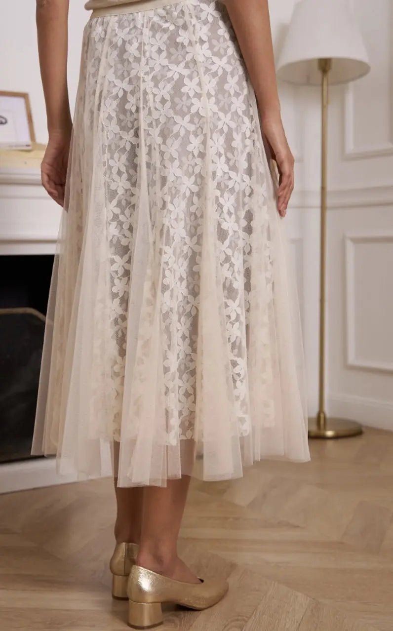 Jupe en tulle Aria en Dentelle - La boutique de Nannye