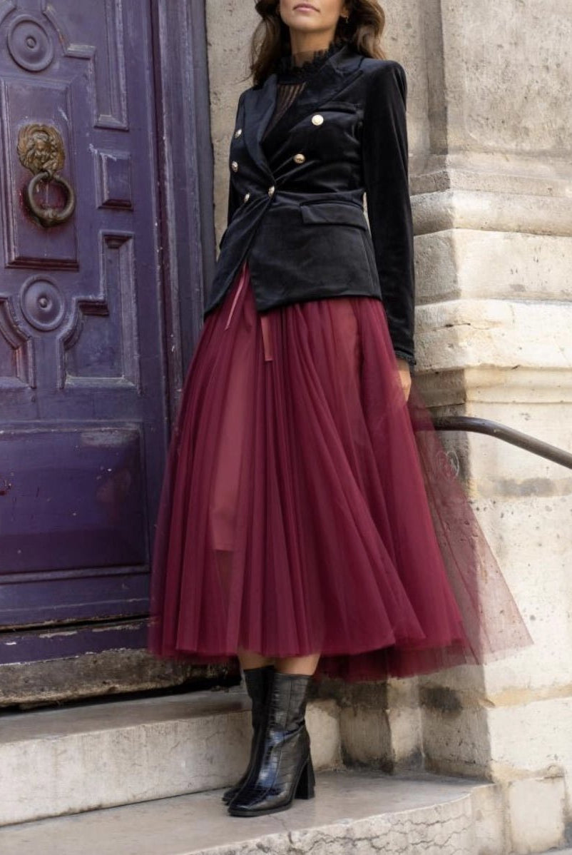 Jupe longue Aria en tulle - La boutique de Nannye