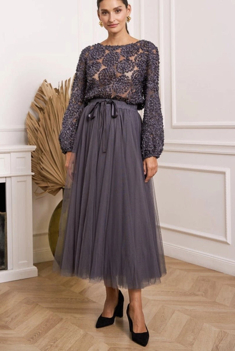 Jupe longue Aria en tulle - La boutique de Nannye
