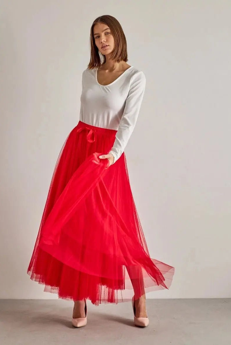 Jupe longue Aria en tulle - La boutique de Nannye