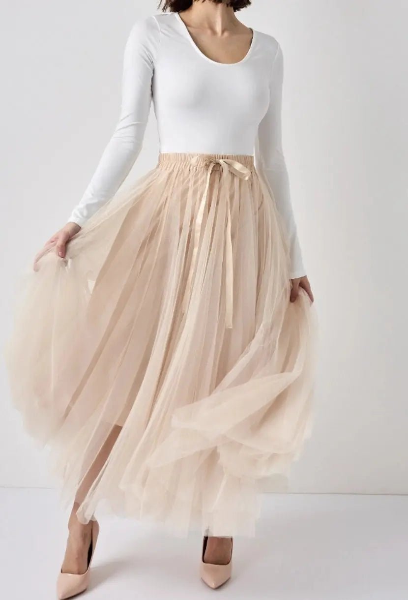 Jupe longue Aria en tulle - La boutique de Nannye