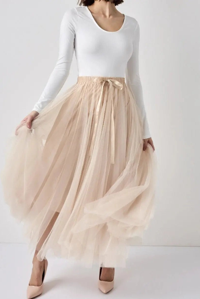 Jupe longue Aria en tulle - La boutique de Nannye
