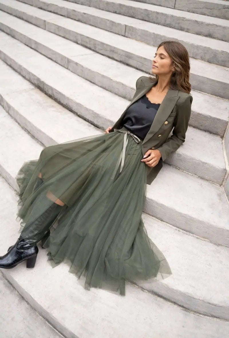 Jupe longue Aria en tulle - La boutique de Nannye