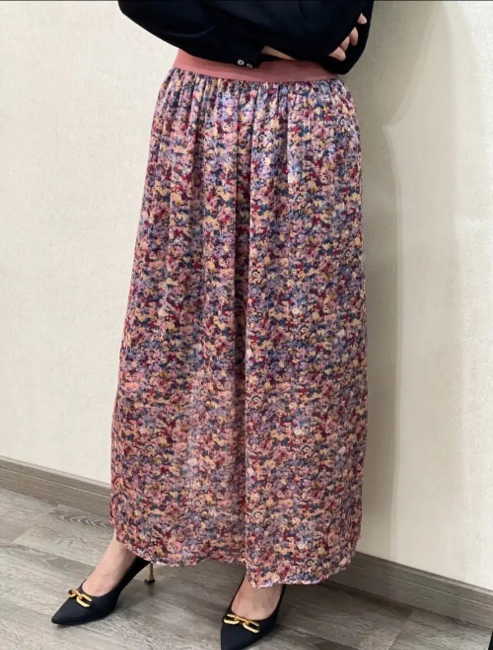 Jupe longue fleurie Natty - La boutique de Nannye