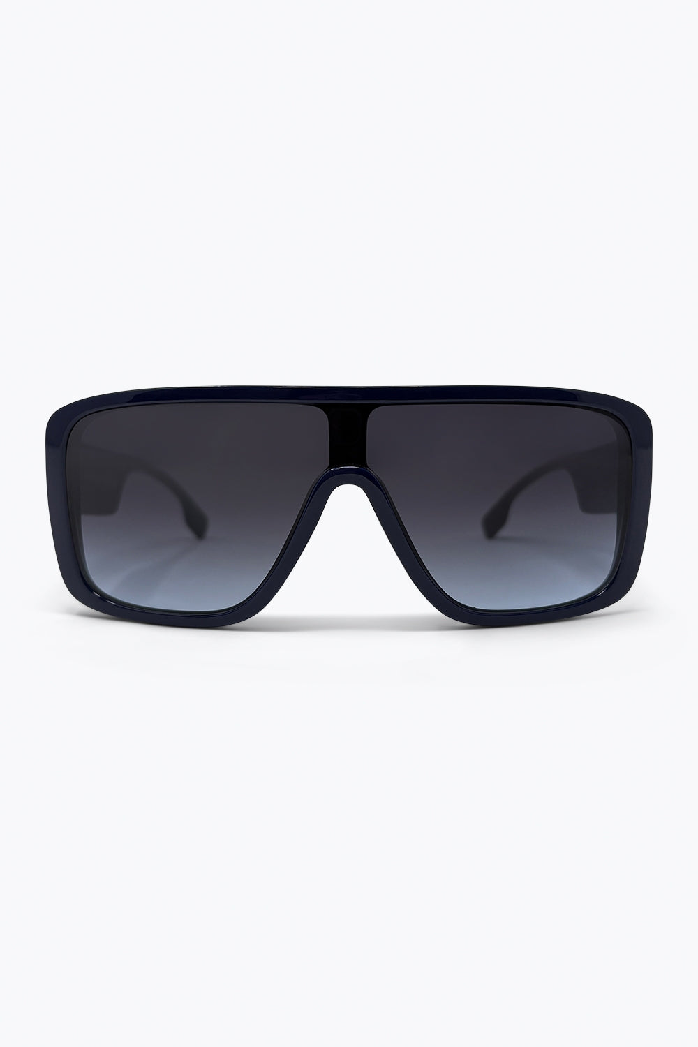 Q2 Lunettes de soleil à monture carrée surdimensionnée et lentille dégradée marine