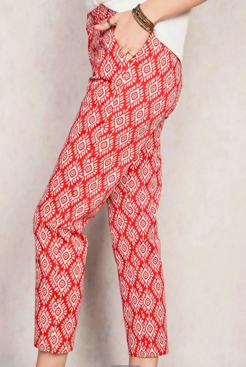 Pantalon Chino 7/8ème imprimé Marlone - La boutique de Nannye