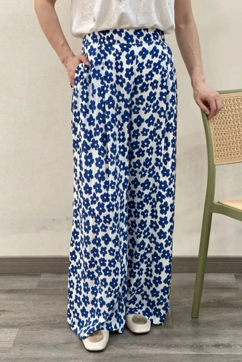Pantalon fluide à fleurs Archibald - La boutique de Nannye