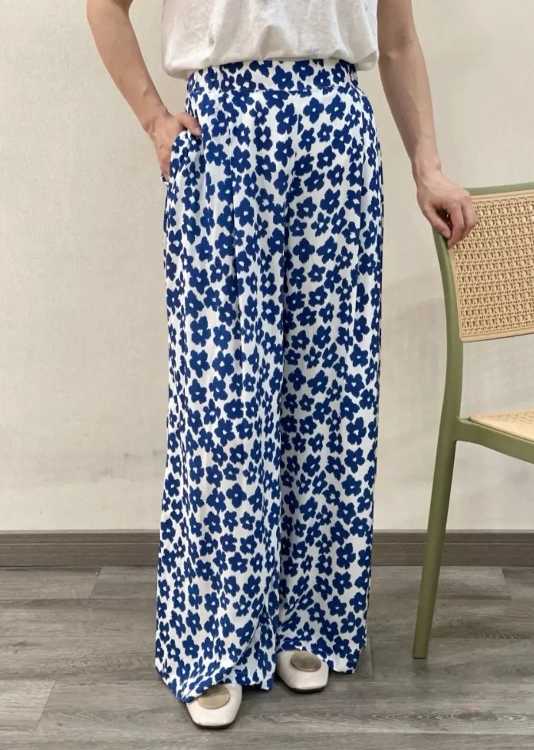 Pantalon fluide à fleurs Archibald - La boutique de Nannye