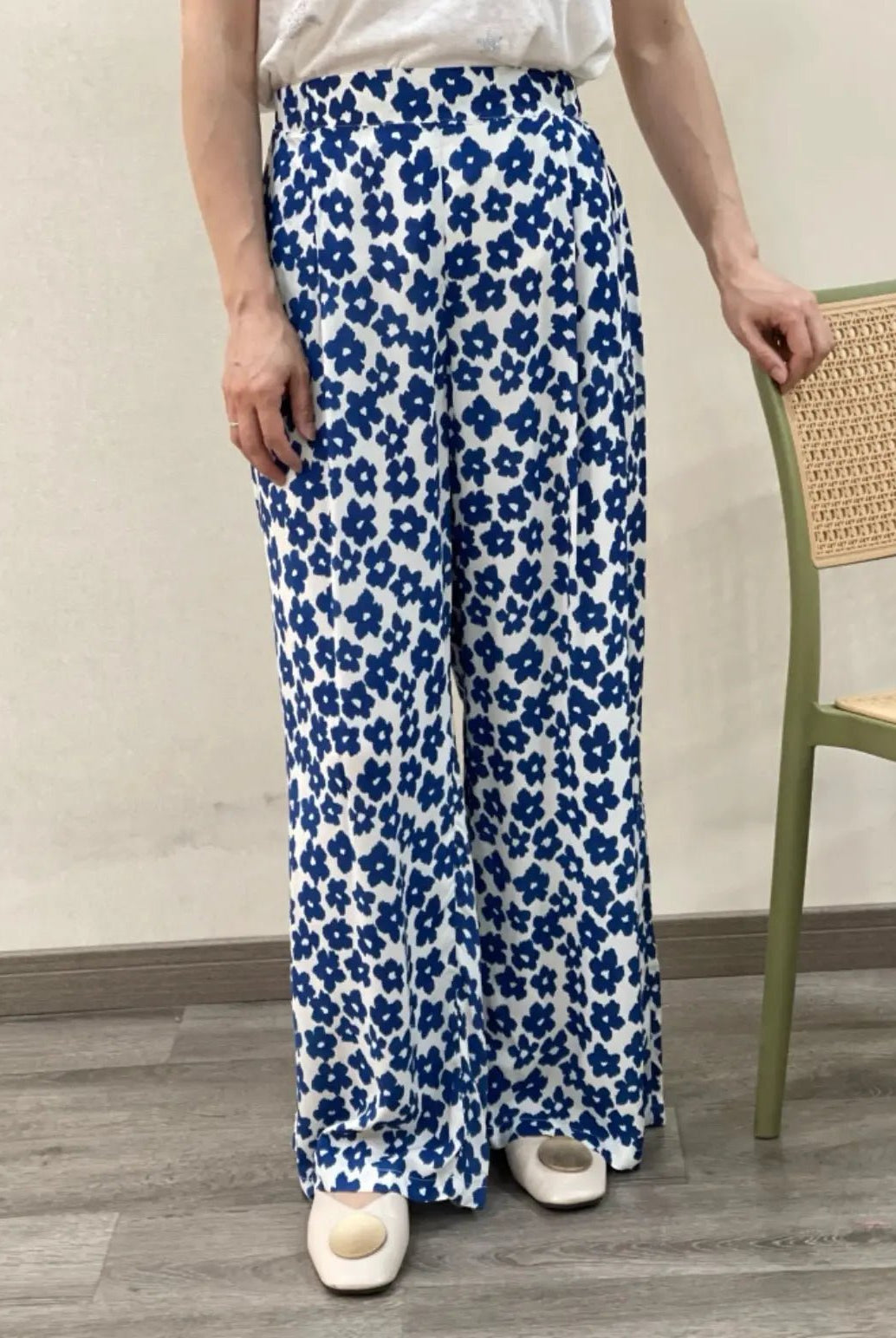 Pantalon fluide à fleurs Archibald - La boutique de Nannye