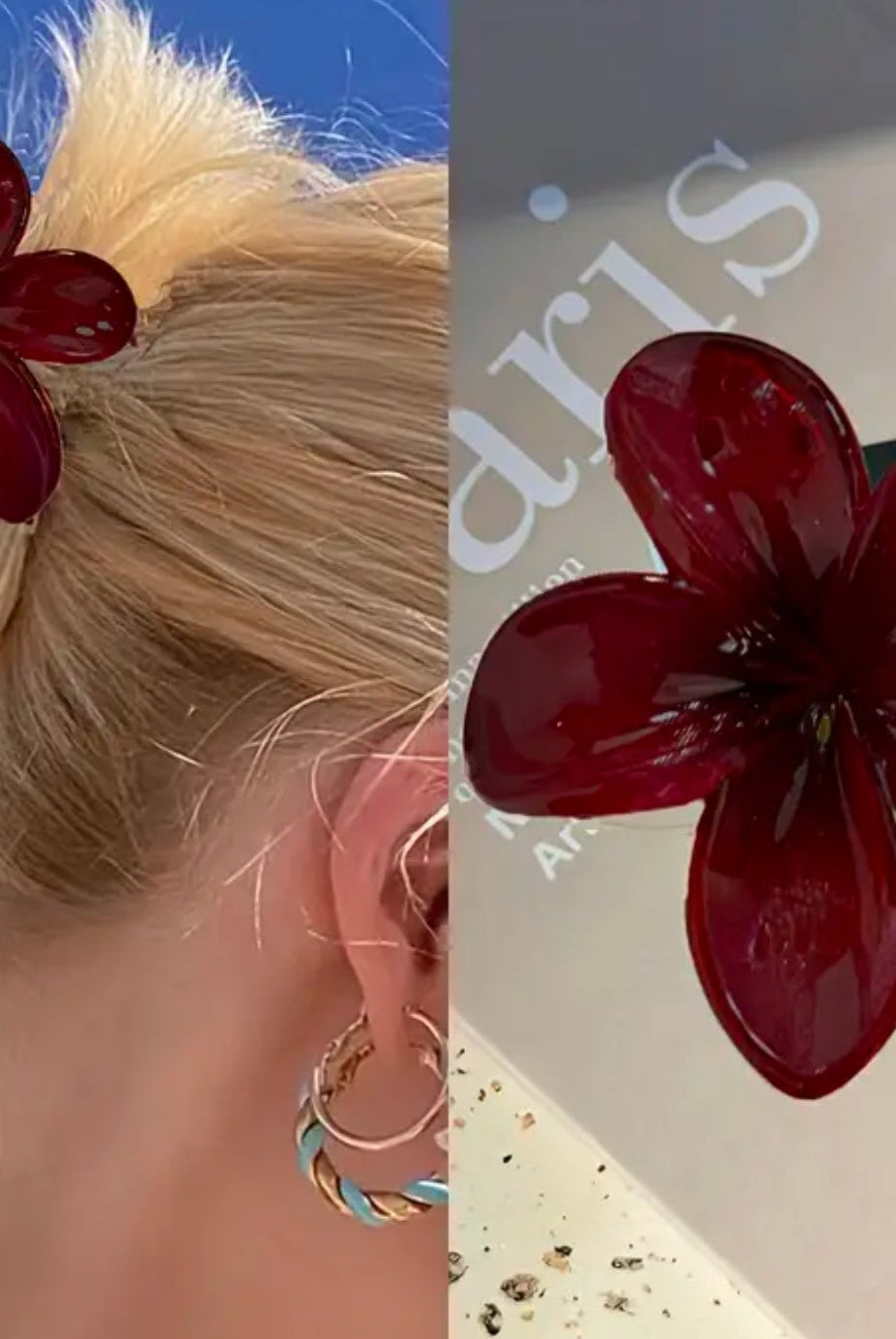 Pince à Cheveux Fleur de Frangipanier – L’Élégance Exotique à Portée de Main - La boutique de Nannye