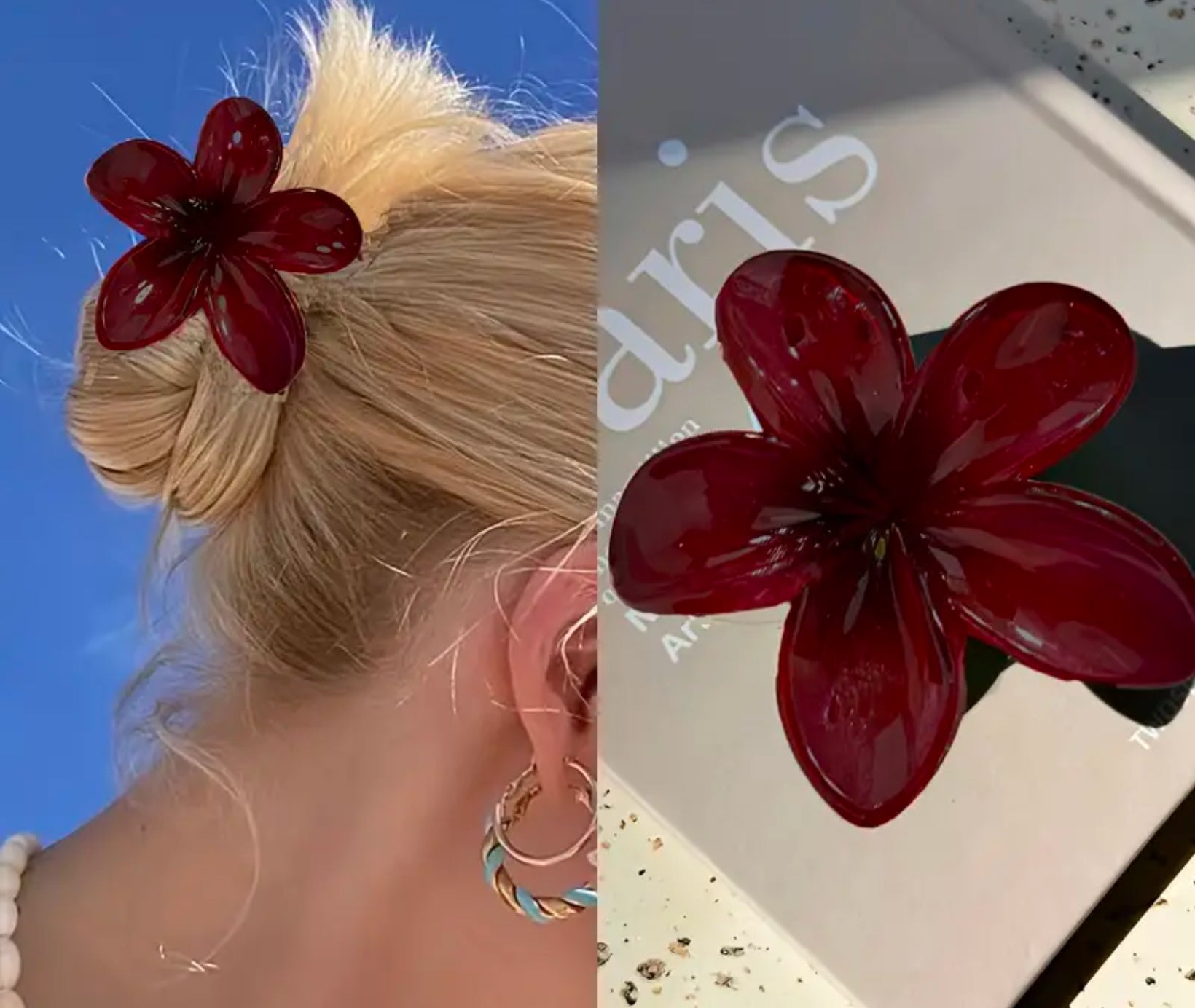 Pince Γ  Cheveux Fleur de Frangipanier β LβΓlΓ©gance Exotique Γ  PortΓ©e de Main - La boutique de Nannye