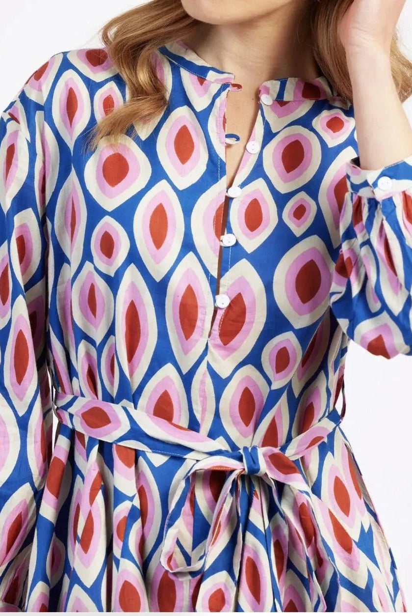 Robe courte et évasée imprimée Odreano - La boutique de Nannye