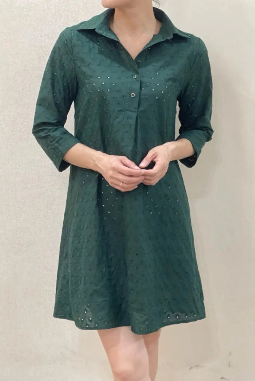 Robe dentelle verte - La boutique de Nannye