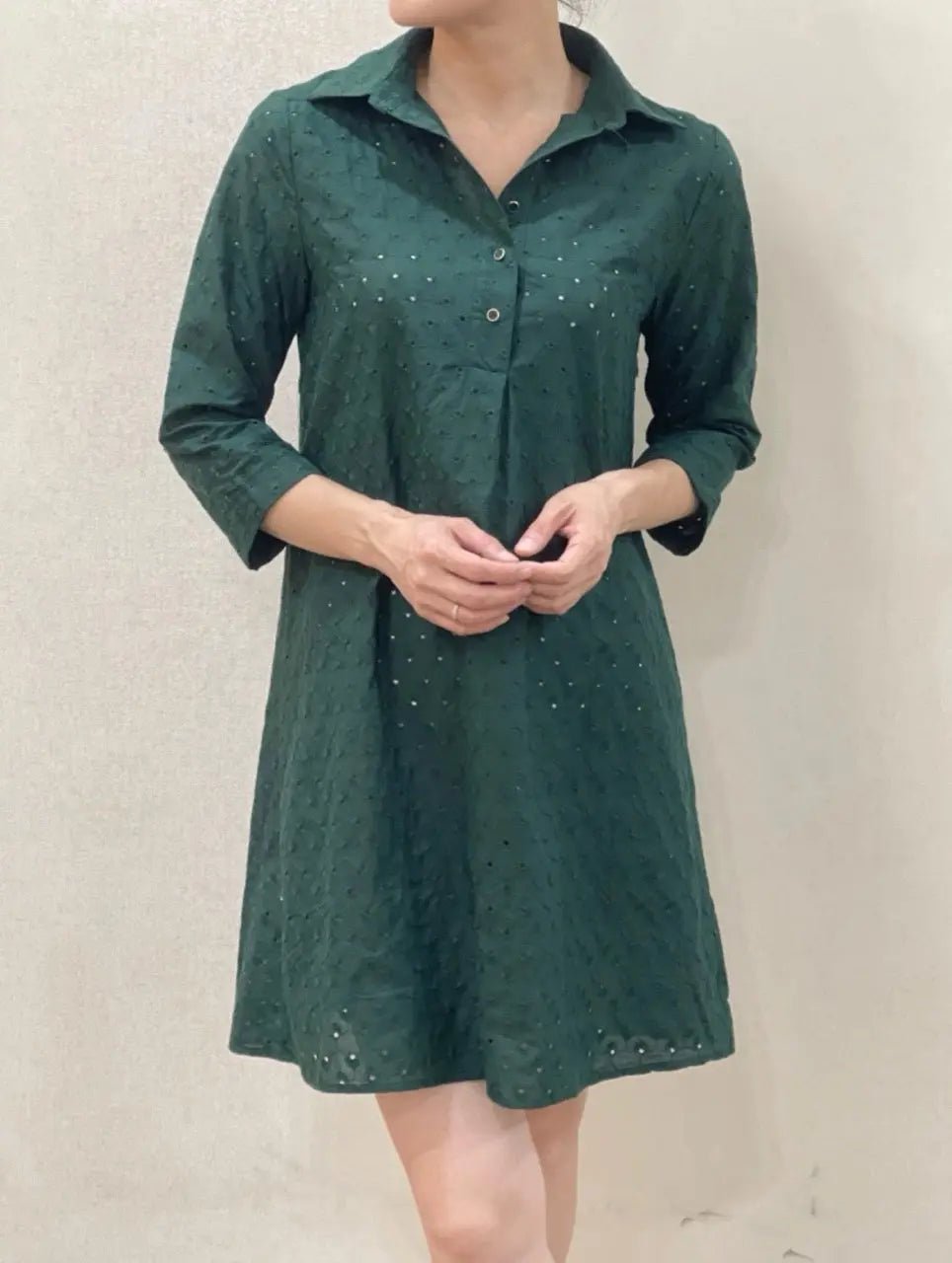 Robe dentelle verte - La boutique de Nannye