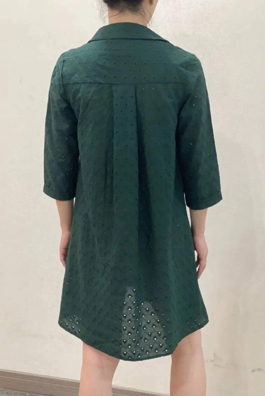 Robe dentelle verte - La boutique de Nannye