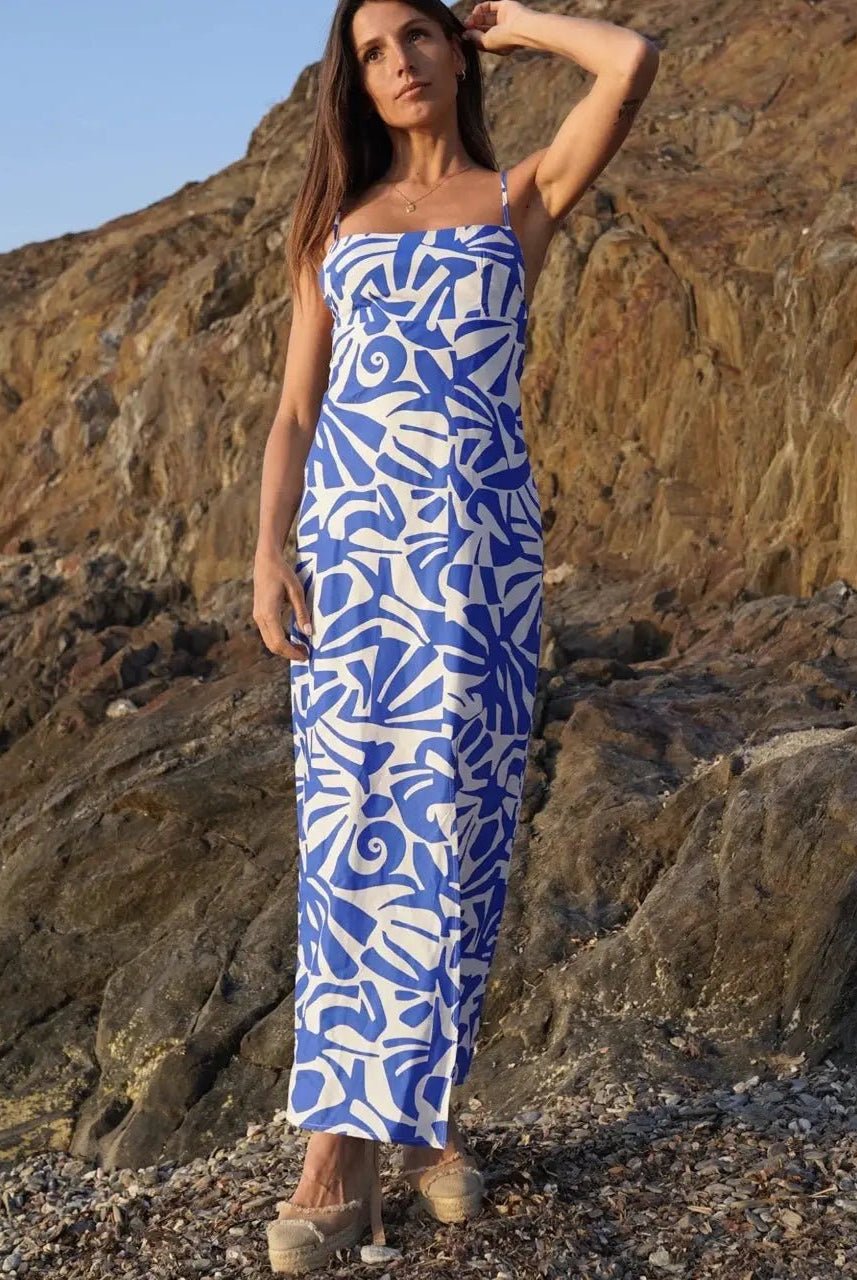Robe Longue Droite Joy Imprimée Goa Paris - Élégance et Modernité - La boutique de Nannye