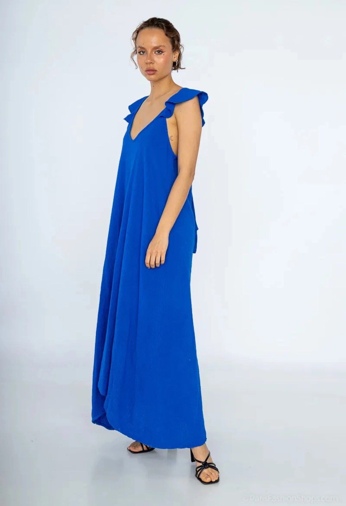 Robe Longue en Gaze de Coton Sonia - Élégance et Légèreté - La boutique de Nannye