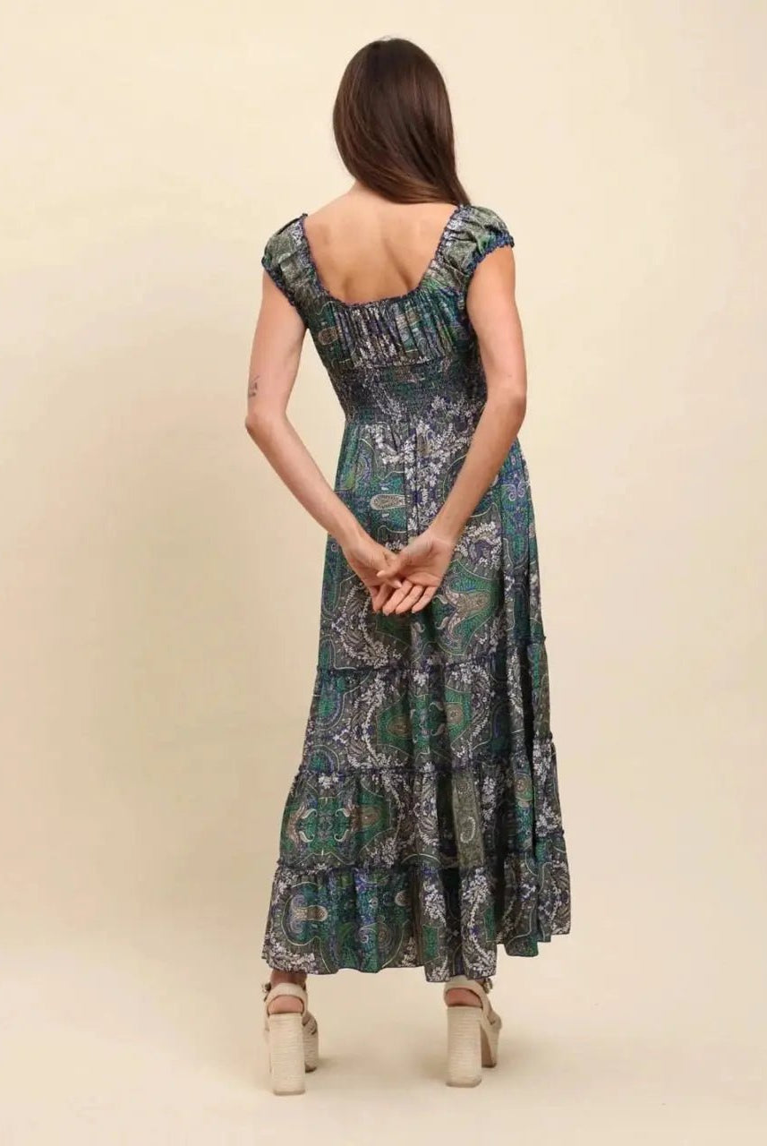 Robe longue imprimée Elena - La boutique de Nannye