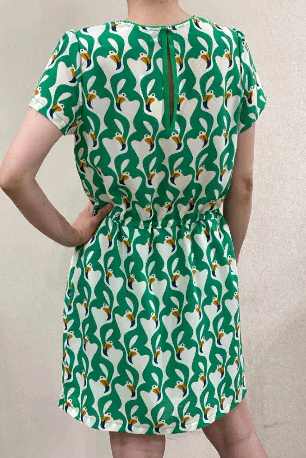 Robe midi Pelican vert - La boutique de Nannye