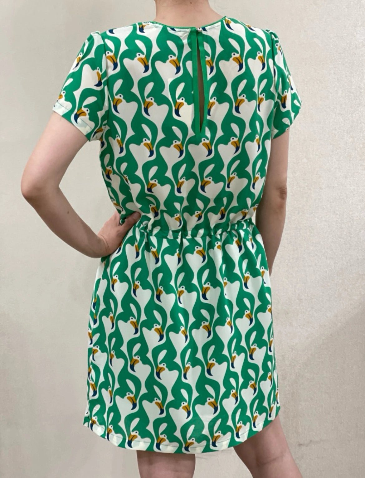 Robe midi Pelican vert - La boutique de Nannye