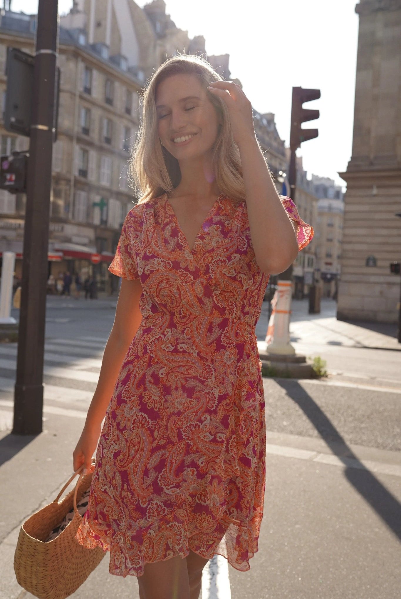 Robe patineuse imprimée cachemire Georgia - La boutique de Nannye