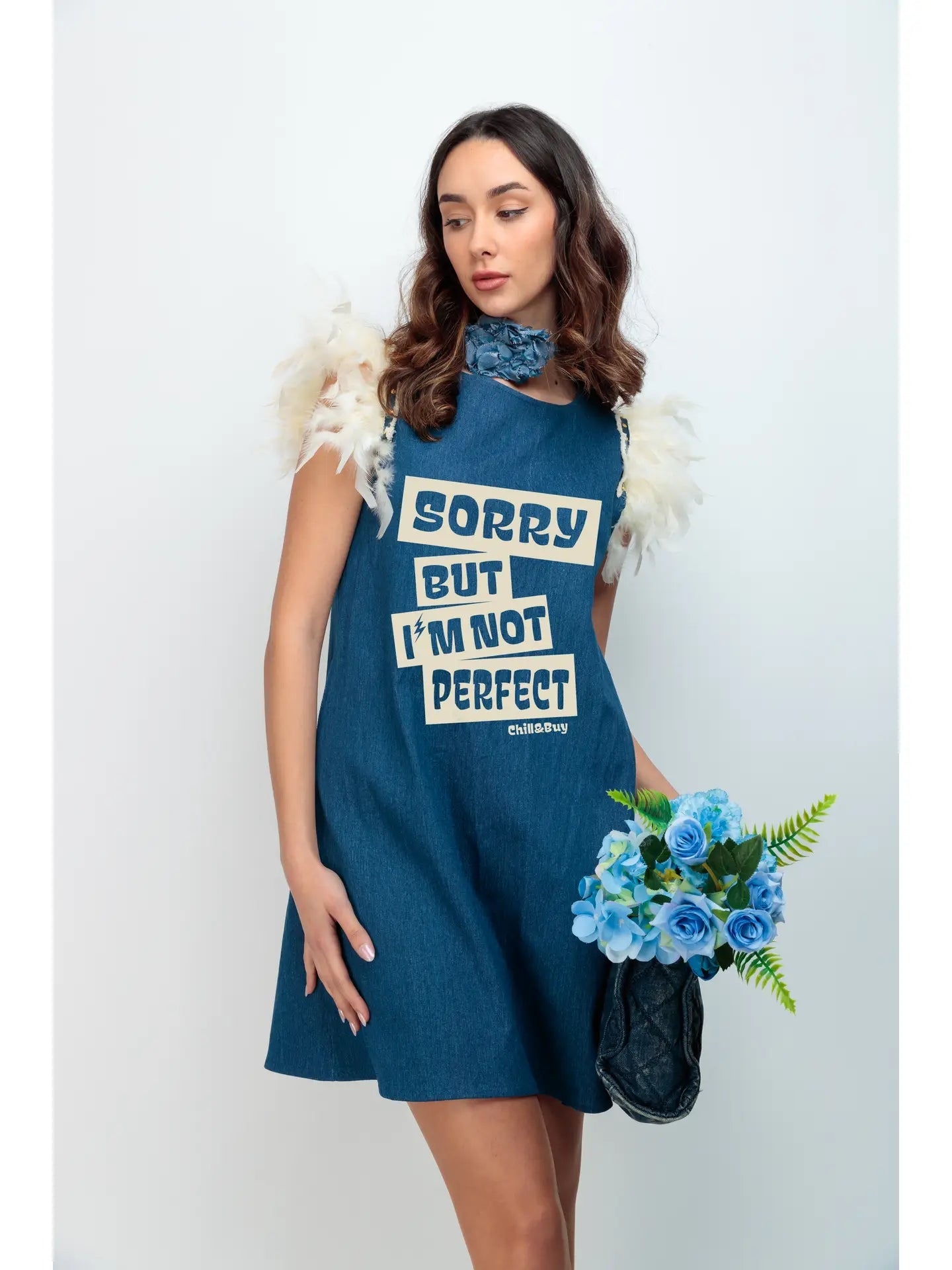 Robe "Plumas Perfect Denim" – Élégance Décontractée et Détails Soignés - La boutique de Nannye