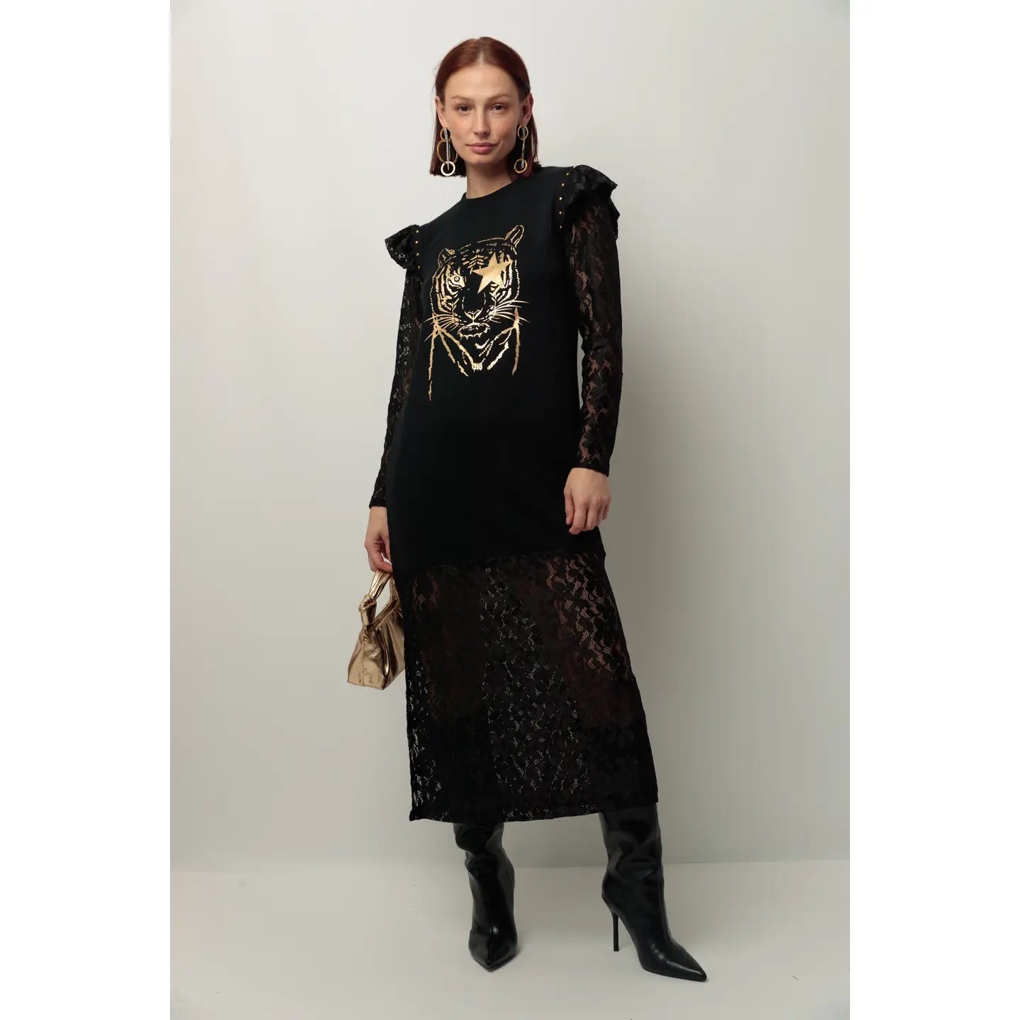 Robe Pop Felino Gold pour femme - La boutique de Nannye