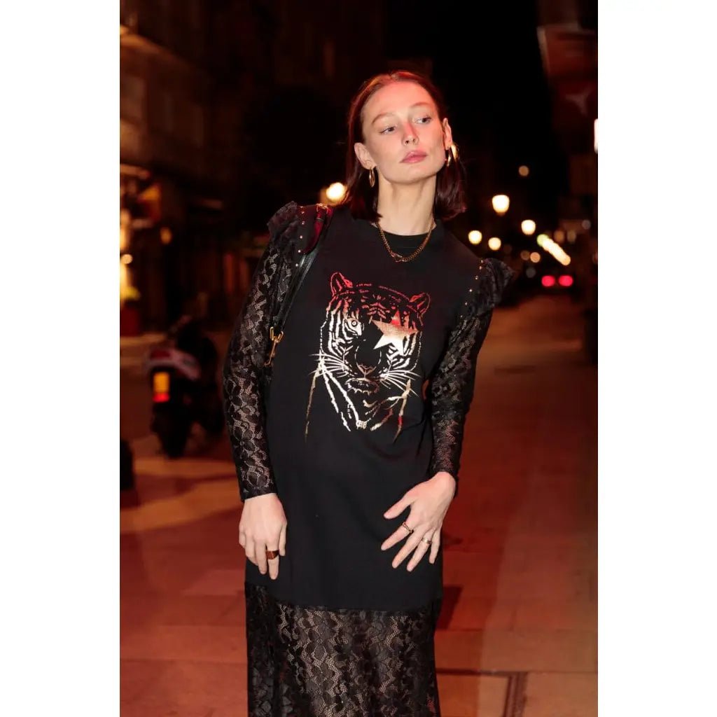 Robe Pop Felino Gold pour femme - La boutique de Nannye